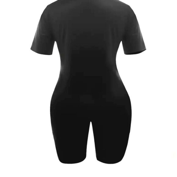 plus size black 2pc tee and shorts set sz.1x - Picture 3 of 5